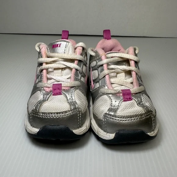 Baby Girls Nike Pillar Tech Tennis Shoes Gray Pink White Size 4 - Picture 5 of 10